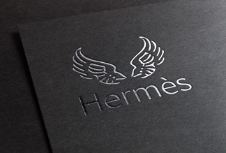 Logo Hermès, impression argent